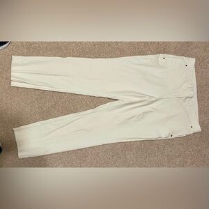 ANN KLIEN slacks cream L woven stretch